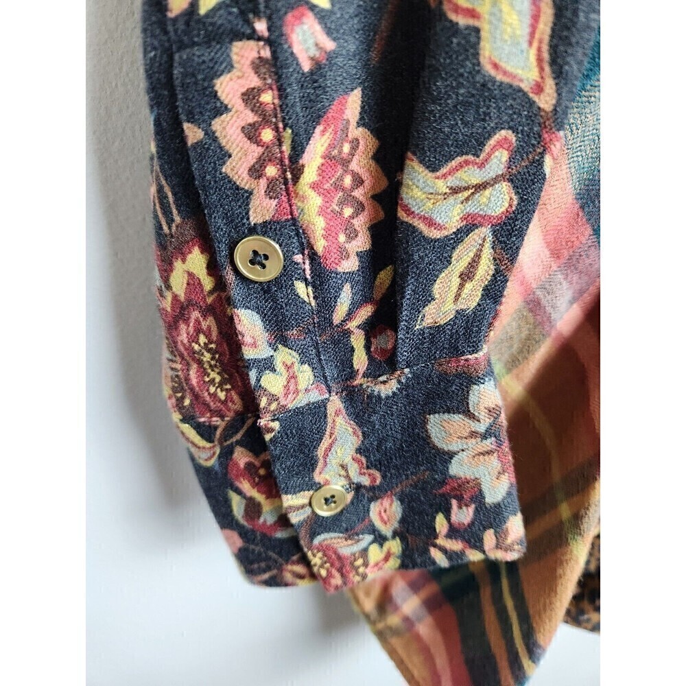 Soft Surroundings Icon Print Mix Tunic Shirt Black Thrush Sz M NWT *Flawed* - Picture 4 of 14